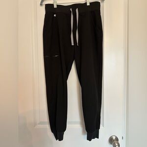 Figs scrub pants, black joggers, size small